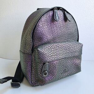 Coach Mini Campus Backpack in Hologram Leather